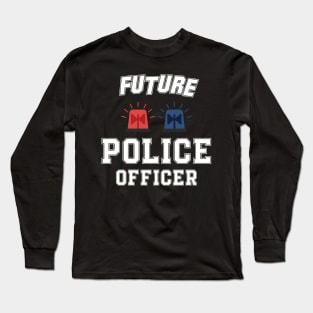 Kids Future Police Officer Fun Novelty Long Sleeve T-Shirt